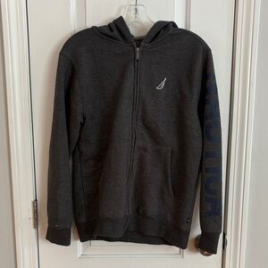 Nautica Charcoal Gray Zip-Up Hoodie